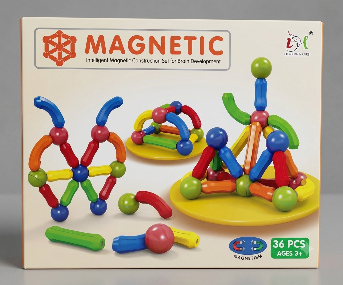 MAGNETIC INTELLIGENT CONSTRUCTION SET FOR BRAIN (36 PCS)