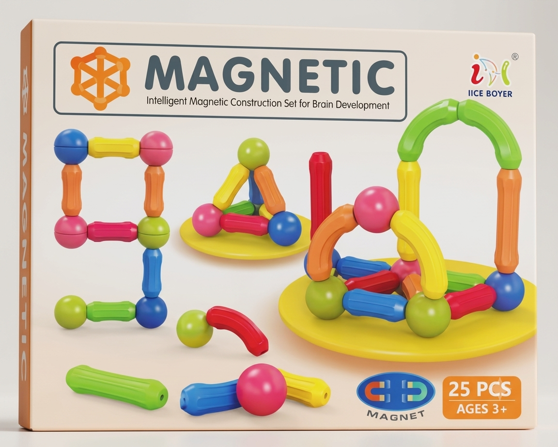 MAGNETIC INTELLIGENT CONSTRUCTION SET FOR BRAIN (25 PCS)